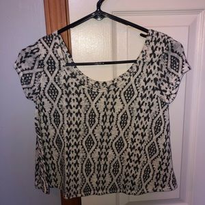 tribal print crop top